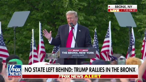 Donald Trump at Bronx rally Biden puts illegal aliens first, I put America first