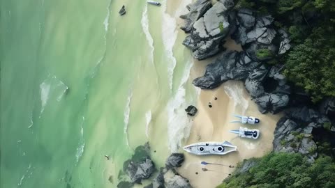 Beautiful Coastline AI Drone View - AI Generated Art, Images, and Videos #aigenerated