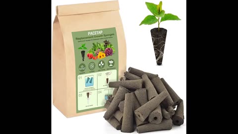 50 Pack Grow Sponges Replacement for Aerogarden，Eco-Friendly Seed Pods for Indoor Garden,PH-Ba...