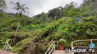 Santa Rosa de Cabal, Colombia is set in a valley and surrounded by a tropical rainforest