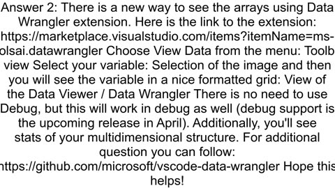 Good way to view matrices and higher dimensional arrays in VScode