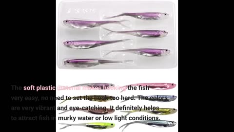 Buyer Comments: QualyQualy Soft Plastic Swimbait Paddle Tail Shad Lure Soft Bass Shad Bait Shad...