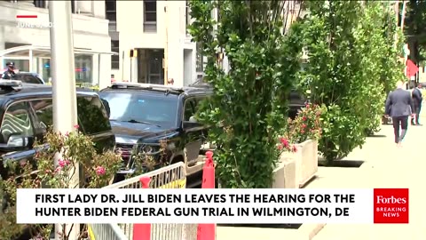 BREAKING NEWS- First Lady Dr. Jill Biden Departs Hearing For Hunter Bidens Federal Gun Trial