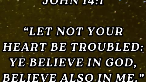 Let not your heart be troubled: ye believe in God, believe also in me