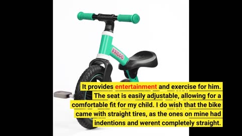 Read Remarks: 3 in 1 Toddler Tricycles for 2-4 Years Old Boys and Girls with Detachable Pedal a...