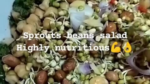 🌱 Boost Your Health with Sprouts Bean Salad Recipe! Nutritious Delight 🥗 #HealthyRecipes #Superfood