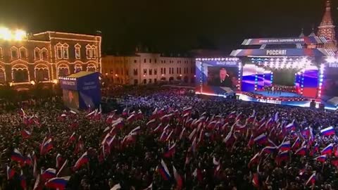 Sep 30, 2022 ❤️ Celebration in Moscow...Feier in Moskau...Празднование в Москве с Владимиром Путиным