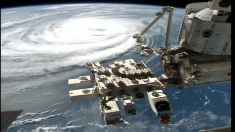 HURRICANE IDALIA IS SEEN FROM THE INTERNATIONAL SPACE STATION AFTER LANDFALL(720P_60FPS)