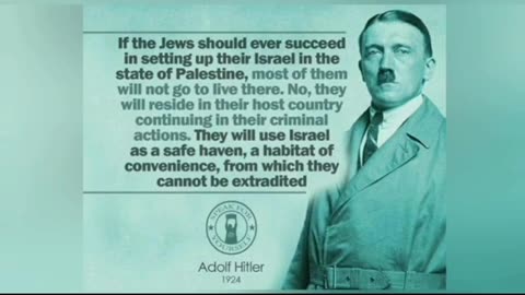 Hitler's Thoughts On The Occupation Of Palestine