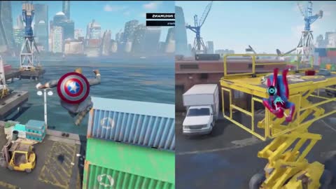 Spider-Man v/s Captain America Parkour Comparison | Marvel's Avengers Game