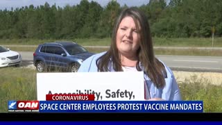Space center employees protest vaccine mandates