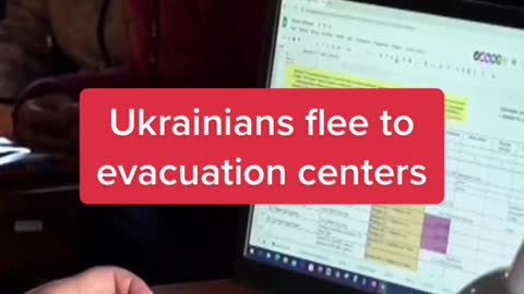 Ukrainians flee to evacuation centers