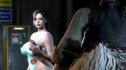 Resident Evil 2 Remake Ada Curvy Baywatch Sky Blue Costume Re-up fix /Biohazard 2 mod [4K]