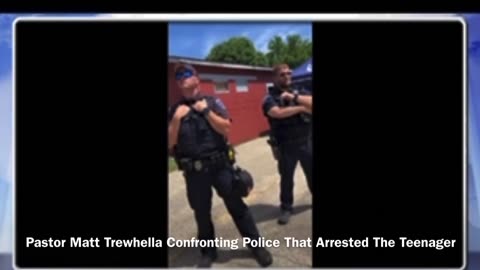 Pastor Confronting Police That Arrested The Teenager For Reading The Bible At LGBTQ Event