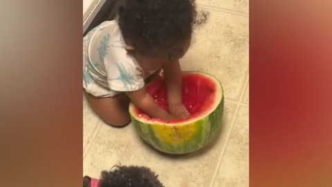 Try Not To Laugh : Baby Eating Fruit For The First Time | Funny baby video-10