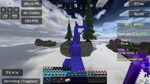 Playing bedwars 4v4 but I give the best parts! (FUNNY)