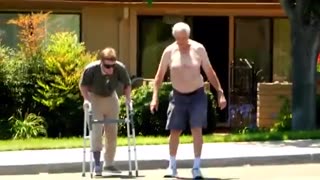 Old Man Helps Young TransAge Man Cross The Road!
