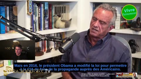 Extrait du WEBJOURNAL DE RADIO-QUÉBEC 9 juillet 2023 - NOUS NE SOMMES PLUS SEULS - Robert Kennedy Jr