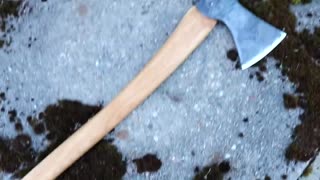 Forging a forest axe