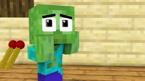 Monster School Will the Baby Zombie Save Little Sister Sad Origin Story... - Minecraft Animation