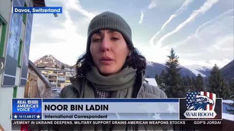Noor Bin Ladin reporting live at Davos. Day 2