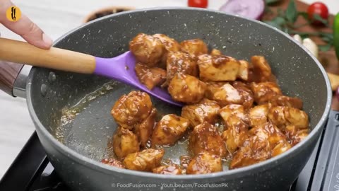 Restaurant Style Chicken Shashlik with Gravy Recipe