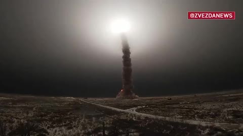 Footage of the launch of a new missile defense system at the Sary-Shagan test site.