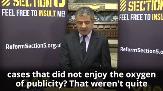 Rowan Atkinson speaks about the importance of Free Speech