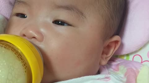 baby drinking milk