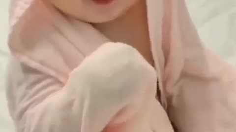 Cute baby enjoying after shower 🚿😍✨