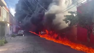 Fuel truck crash sparks huge fire in Mexico