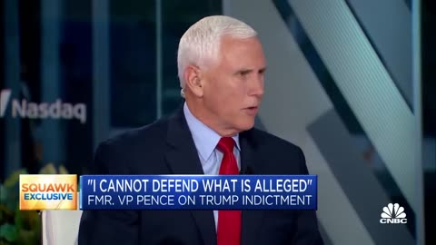 "Former Vice President Mike Pence on Trump Indictment: I Cannot Defend What Is Alleged"