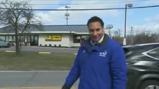 Reporter Gets Interrupted by Surprise Guest