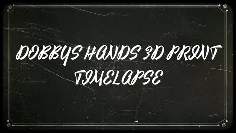 DOBBYS HANDS 3D PRINT TIMELAPSE