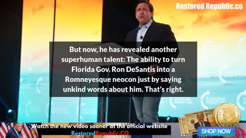 Let’s Stop Pretending Ron DeSantis Is Establishment