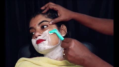 Face Shaving Of Women | female face shaving | how to shave on ladies face |