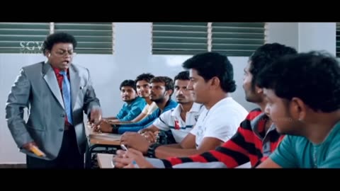 Sadhu Kokila Taking Physics Class At College | Ambara Kannada Movie Comedy Scene | Yogesh