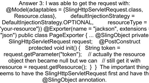 How to pass query parameter to Sling model exporter