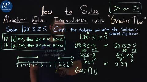 How to Solve Absolute Value Inequalities with "Greater Than" | Part 2 of 2 | Minute Math
