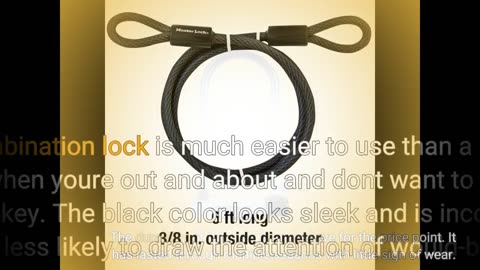 Customer Comments: Master Lock Bike Lock Cable, Combination Bicycle Lock, Cable Lock for Outdoo...