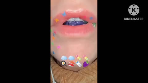 Eating emoji food challenge. Satisfying emoji eating sounds asmr video