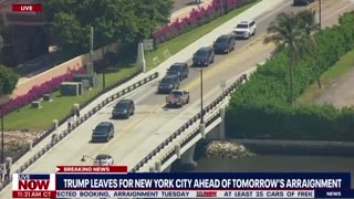 President Trump leaves MAL to airport.