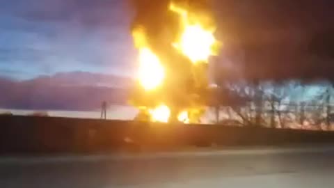 Massive Fire at an Oil Refinery in Smolensk, Russia