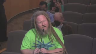 Angry Arizonan confronts the Maricopa County Board of Supervisors today.