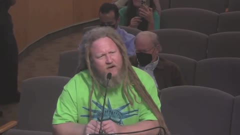 Angry Arizonan confronts the Maricopa County Board of Supervisors today.