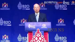 Dr N(W)O aka Klaus Schwab is giving a lecture on “the new globalist order” at the G20