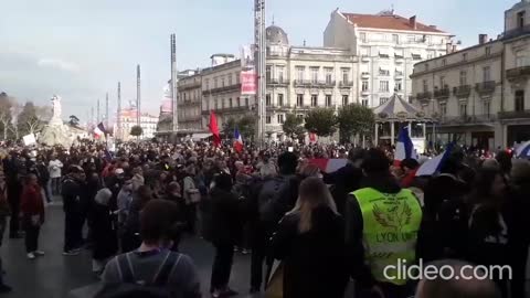 Montpellier France - People want medical dictatorship to STOP! The World says Enough