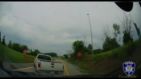 Dashcam video shows officers hit & flip a truck during wrong-way chase in Jefferson Co.