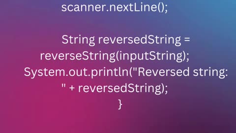 Reverse a String Program in Java