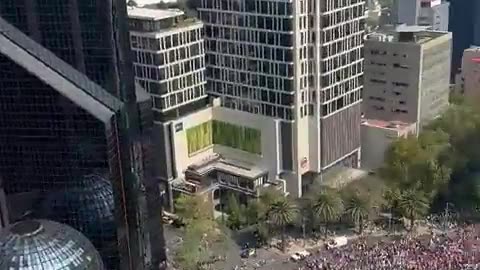 Massive protest in Mexico against the Mexican president's electoral reform plan.